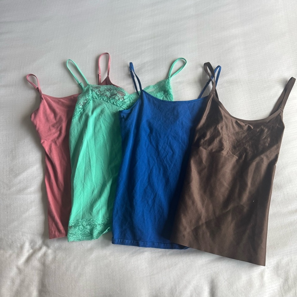SOLD Assorted brands Pink, lace Mint, Blue, and Brown Camisole Set